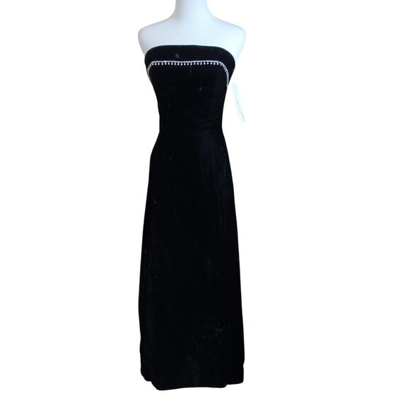 NEW Y2K SCOTT MCCLINTOCK Dress Crushed Velvet READ Small Formal Prom Vintage 00s - Picture 16 of 16